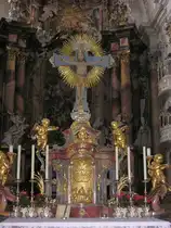 Romanisches Kruzifix in der Basilika Ottobeuren (Landkreis Unterallg�u - August 2006)