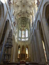 Kutna Hora / Kuttenberg, Netzgewlbe mit Wappen der Lnder von 1499 in der St. Barbara Kathedrale (30.09.2019)