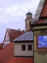 Blick auf den Turm des M�nsters St. Georg Dinkelsb�hl