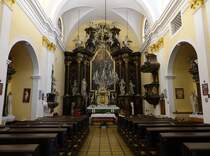 Bratislava, Hochaltar in der Maria Himmelfahrt Kirche, erbaut von 1723 bis 1728 (28.08.2019)
