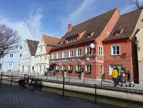 Memmingen, Gasthof Engel in der Hirschgasse, erbaut im 17. Jahrhundert (22.02.2020)