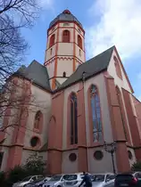 Mainz, Pfarrkirche St. Stephan, erbaut von 1267 bis 1340 (01.03.2020)