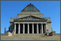 Der Shrine of Remembrance, Kriegerdenkmal fr die Gefallenen des Ersten Weltkrieges, in Melbourne. (29.12.2019)