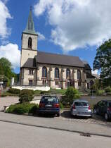 Pfeffingen, Ev. St. Nikolaus Kirche, erbaut von 1897 bis 1898 (21.05.2017)