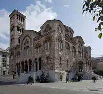 Orthodoxe Kirche des heiligen Nikolaus am Hafen von Pir�us nahe Athen. Aufnahme am 4.3.2020.