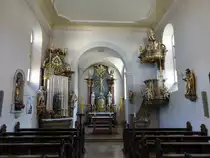 Hausen b. W�rzburg, barocker Innenraum der Pfarrkirche St. Wolfgang (27.05.2017)