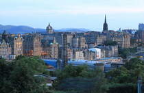 Stadtansicht von Edinburgh am 13.08.2019 von Calton Hill. 