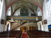 Hofdorf, Orgelempore in der kath. Pfarrkirche St. Michael (02.06.2017)