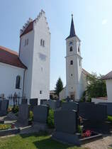 Mnster, Pfarrkirchen St. Tiburtius und St. Martin, erbaut im 12. Jahrhundert (02.06.2017)