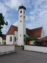 Oberparkstetten, kath. Pfarrkirche St. Georg, im Kern gotisch, Umbau im 18. Jahrhundert (02.06.2017)