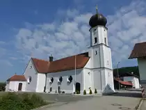 Saulburg, kath. Pfarrkirche Maria Schnee, Langhaus und Turm erbaut 1698, erweitert 1922 (02.06.2017)