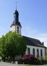 Hugsweier, die evangelische Kirche, erbaut 1735-90, April 2020