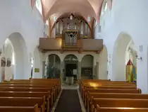 Waldm�nchen, Orgelempore in der Stadtpfarrkirche St. Stephan (03.06.2017)