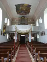 Etzgersrieth, Orgelempore in der Pfarrkirche St. Georg (04.06.2017)