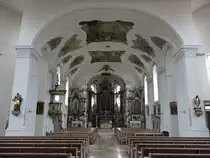 Oberviechtach, Innenraum der Stadtpfarrkirche St. Johannes (04.06.2017)