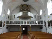 Michelsneukirchen, Orgelempore in der Pfarrkirche St. Michael (05.06.2017)