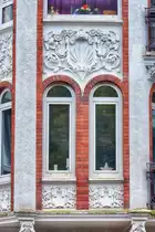 Jugendstil an der Toosbystrae in Flensburg. Aufnahme: 2. Mai 2020.