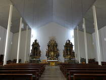 Karlburg, Barockaltre in der modernen St. Johannes Kirche (15.08.2017)