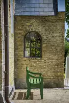 Das Waffenhaus der Schifferkirche zu Arnis. Als Waffenhaus wird ein Vorraum in der Westh�lfte einer Kirche bezeichnet. Urspr�nglich war das Waffenhaus der Raum der Kirche, in dem die M�nner ihre Waffen ablegten, bevor sie die Kirche betraten. Aufnahme: 11. Mai 2020.