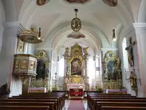 Harenzhofen, barocker Innenraum der Pfarrkirche St. �gidius (20.08.2017)