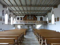 Utzenhofen, Orgelempore in der kath. Pfarrkirche St. Vitus (20.08.2017)