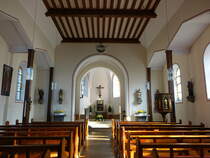 Eberstal, Innenraum der Pfarrkirche St. Rochus, erbaut bis 1920 (15.10.2017)