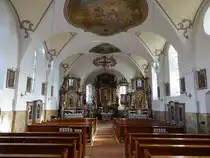 Arnbruck, barocker Innenraum der Pfarrkirche St. Bartholom�us (04.11.2017)