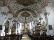 Viechtach, Innenraum der kath. Stadtpfarrkirche St. Augustinus (04.11.2017)
