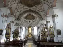 Viechtach, Innenraum der kath. Stadtpfarrkirche St. Augustinus (04.11.2017)