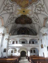 Viechtach, Orgelempore in der Stadtpfarrkirche St. Augustinus (04.11.2017)