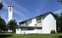 Goldscheuer, die katholische Pfarrkirche  Maria, Hilfe der Christen , erbaut 1961-65, Mai 2020
