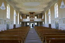 Durbach, Blick zur Orgelempore in der Kirche St.Heinrich, Juni 2020