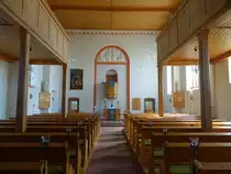 Mhlhausen, Innenraum der Ev. Pfarrkirche Hl. Kreuz (01.07.2018)