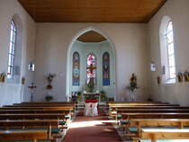 Reichenbach, neugotischer Innenraum der kath. St. Michael Kirche (07.07.2018)