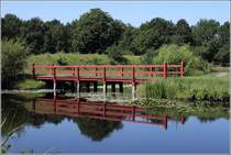 Westerwolde. Diese Brcke fhrt zu einem Ravelin der Festung Bourtange. 23.06.2020