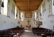 Nimburg, Blick zum Altar in der Bergkirche, Juni 2020