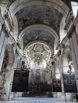 Litomerice / Leitmeritz, barocker Innenraum der Jesuitenkirche Maria Verk�ndigung (27.06.2020)