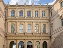 Fassade im Innenhof des Barberini Museum in Potsdam am 02. Juli 2020.