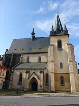 Slany / Schlan, gotische Pfarrkirche St. Gotthard, erbaut im 14. Jahrhundert (28.06.2020)