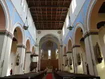 Kladno / Kladen, Innenraum der kath. Pfarrkirche Maria Himmelfahrt (28.06.2020)