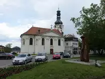 Mlada Boleslav / Jungbunzlau, Pfarrkirche St. Johannes Nepomuk, erbaut um 1727 (28.06.2020)