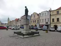 Litomysl / Leitomischl, Smetany Denkmal am Smetanovo Namesti (29.06.2020)
