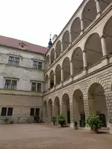 Litomysl / Leitomischl, Arkaden Innenhof von Schloss Leitomischl (29.06.2020)