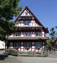 Kork, der Ortskern ist bekannt f�r sein gepflegtes Fachwerk aus dem 18.Jahrhundert, Mai 2020