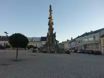 Policka / Politschka, Mariens�ule von 1731 am Palackeho Namesti (01.08.2020)