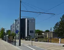 Eines der vielen Geb�ude der „UNI Luxemburg“ mit der dazu geh�renden Tramhaltestelle in Luxemburg Kirchberg. 05.08.2020