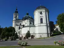 Krtiny / Kiritein, barocke Wallfahrtskirche der Jungfrau Maria, erbaut zwischen 1718 und 1750 nach Pl�nen des bedeutendsten b�hmischen Architekten Johann Blasius Santini-Aichl (01.08.2020)