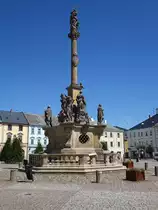 Moravska Trebova / M�hrisch-Tr�bau, Mariens�ule am Masaryka Namesti (01.08.2020)