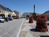 Mohelnice / M�glitz, Mariens�ule von 1717 am Namesti Svobody (01.08.2020)