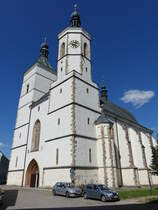 Unicov / Mahrisch Neustadt, gotische Pfarrkirche Maria Himmelfahrt, im 18. Jahrhundert barockisiert (01.08.2020)